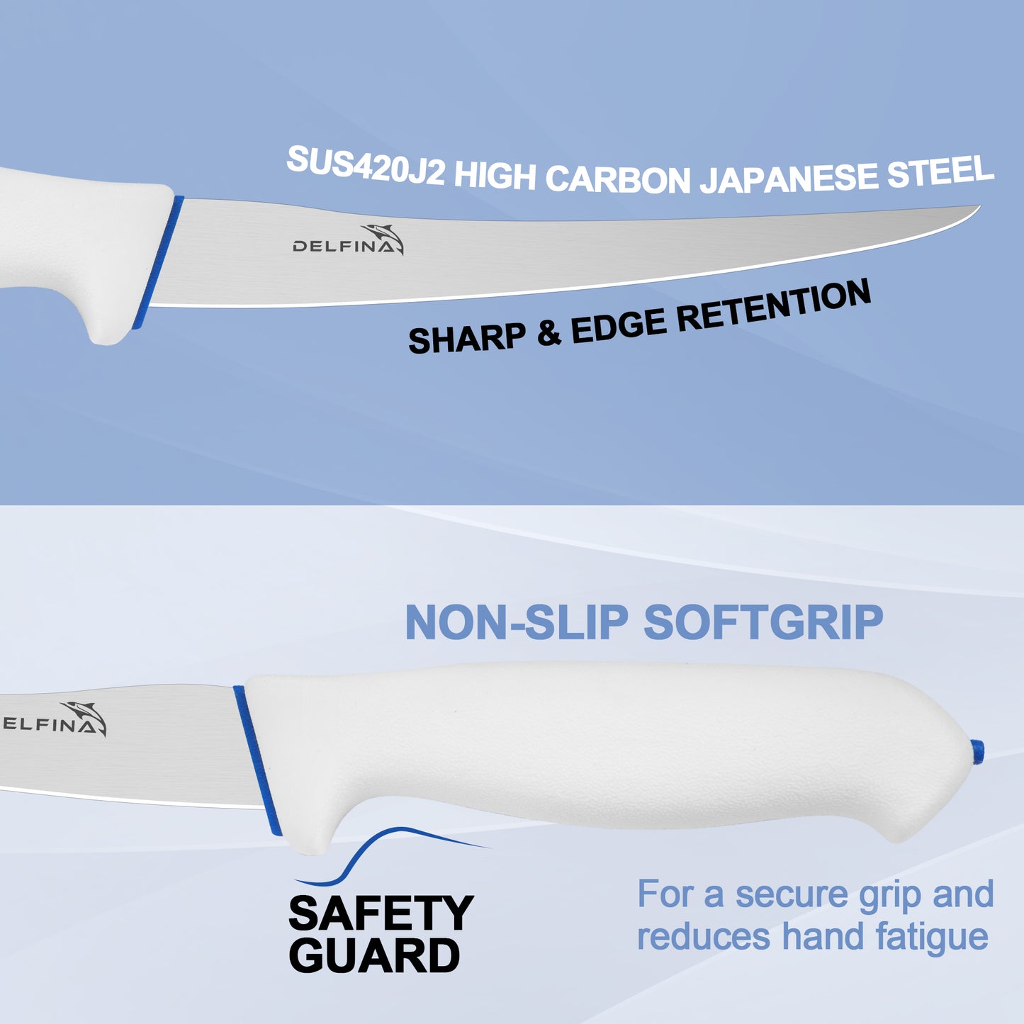 Fillet Knife 7 inch W/Sheath (White)