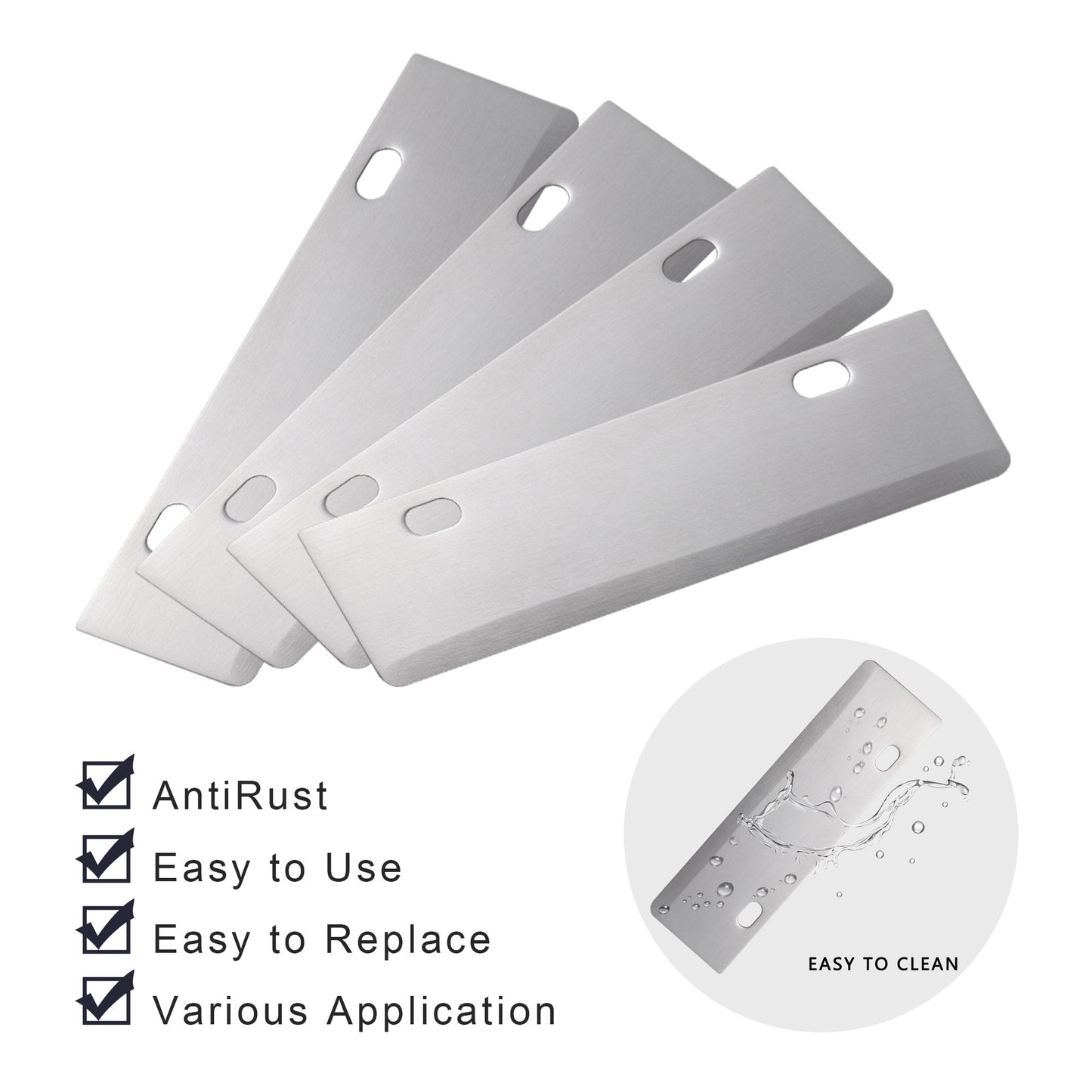 4 Pcs Grill Scraper Blade Replacement