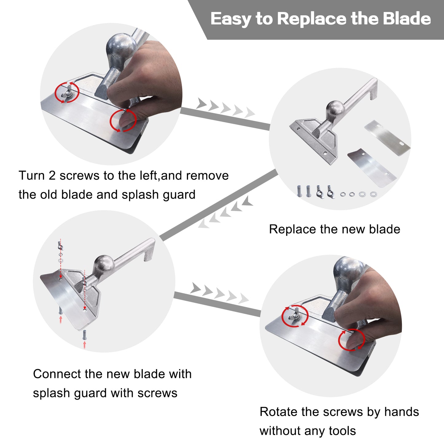 4 Pcs Grill Scraper Edge Sharper Blade Replacement